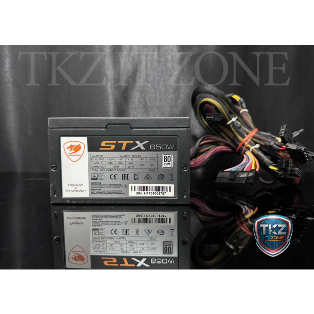 เพาเวอร์ซัพพลาย(power supply) cougar STX650w 80+