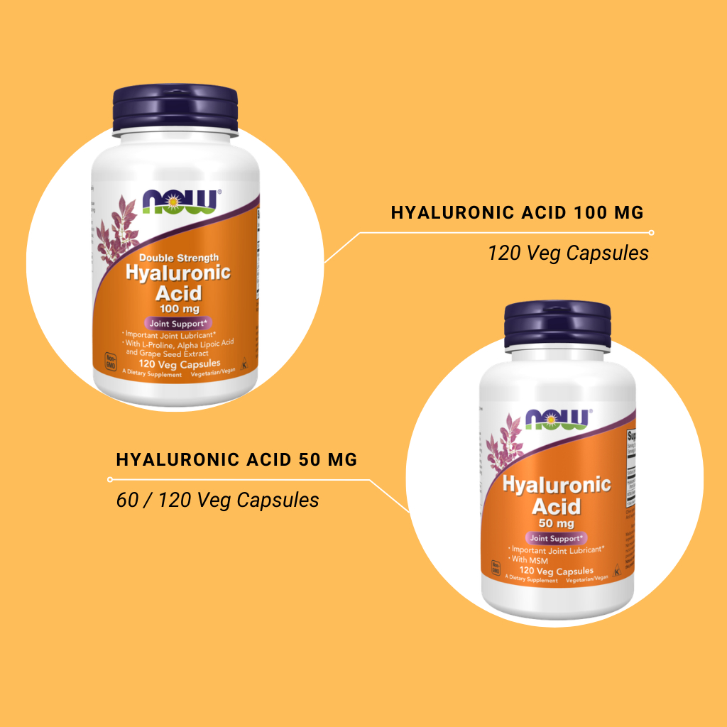 Hyaluronic Acid, Double Strength 50 / 100 mg Veg Capsules