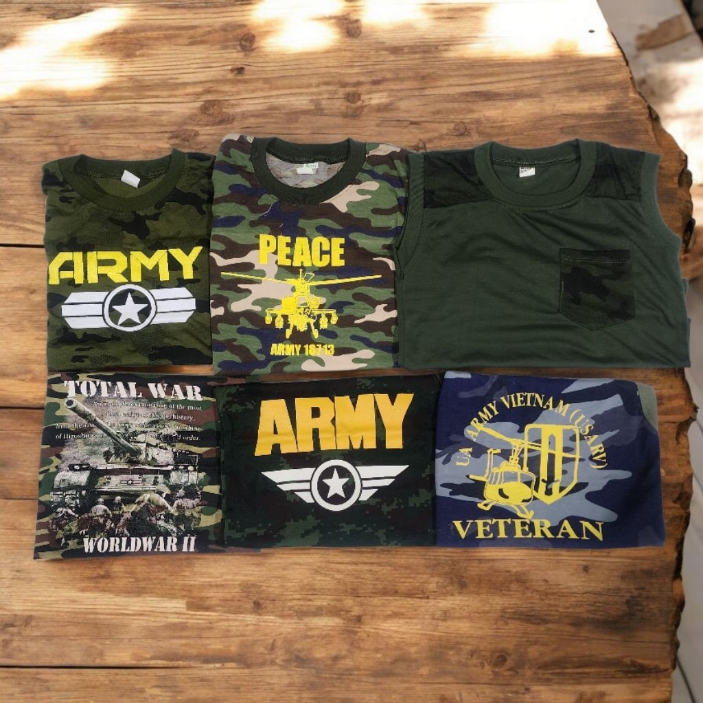 เสื้อยืดทหารเด็กเล็ก เด็กโต ใส่ได้ค่ะ งานดี สินค้าไทยใส่แล้วเท่ เด็กหญิง เด็กชาย ใส่ได้  มีไซร์ S-4XL