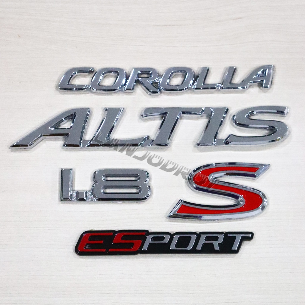 ชุด 5 ชิ้น โลโก้ TOYOTA COROLLA ALTIS 1.8 S ESPORT สำหรับ TOYOTA COROLLA ALTIS โตโยต้า อัลติส
