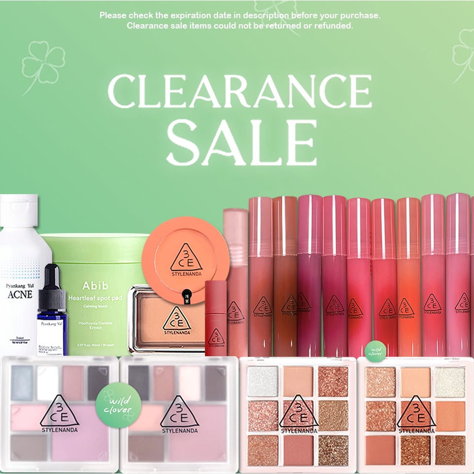 CLEARANCE SALE : 3ce purito tirtir haruharu serum toner palette lip blush อายุตามที่ระบุ