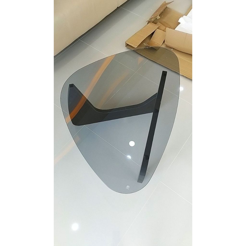 พร้อมส่ง🔥โต๊ะกลาง ความหนา 8 มม coffee table โต๊ะกลางโซฟา กระจกนิรภัย ขาโต๊ะไม้โอ๊ค แข็งแรงและทนทาน ติดตั้งง่าย A - รูปที่ 4