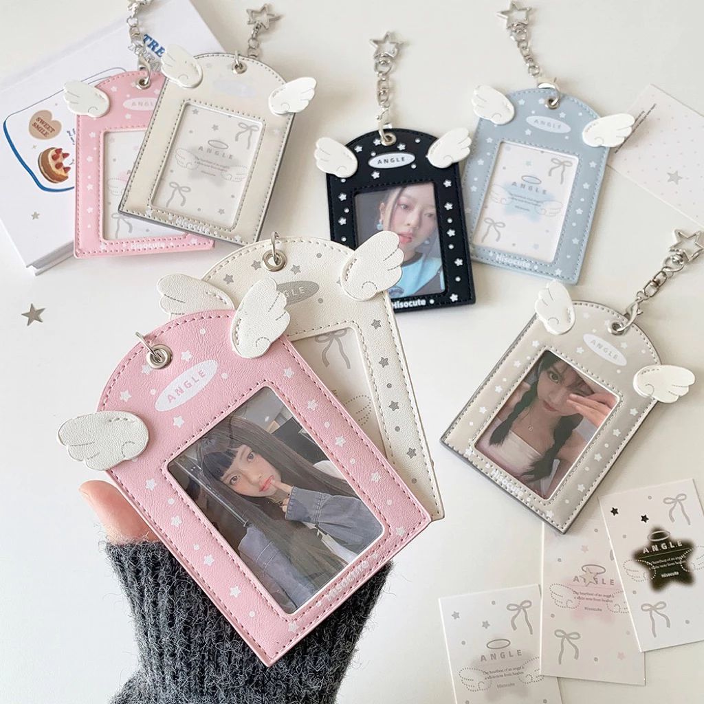 พร้อมส่ง🇹🇭เฟรมการ์ดปีกนางฟ้า Angel Wings Card Holder พวงกุญแจโฟโต้การ์ด ใส่การ์ด ใส่บัตร (AB) #CD5