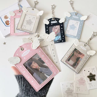 พร้อมส่ง🇹🇭เฟรมการ์ดปีกนางฟ้า Angel Wings Card Holder พวงกุญแจโฟโต้การ์ด ใส่การ์ด ใส่บัตร (AB) #CD5
