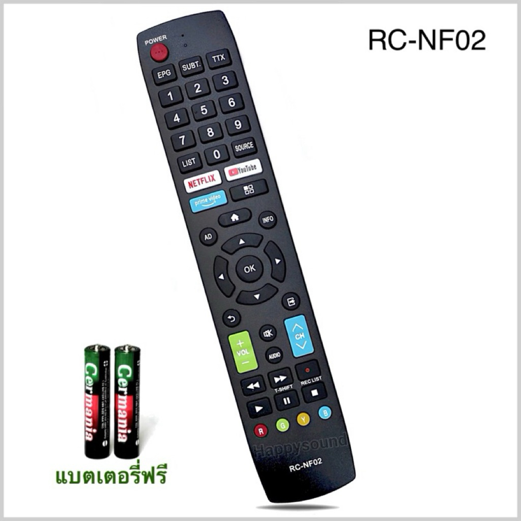 รีโมทสมาร์ทีวี Smart TV HD  รุ่น RC-NF02 ใช้ได้กับ 32HS534AN , 40HS534AN , 42HS534AN , 43HS534AN  50