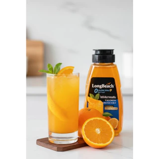 เลือกรสชาติได้-ลองบีชไซรัปขวดบีบไม่มีแคลอรี่ไซรัปหญ้าหวาน ( 275 ml.) LongBeach Zero Calories Syrup