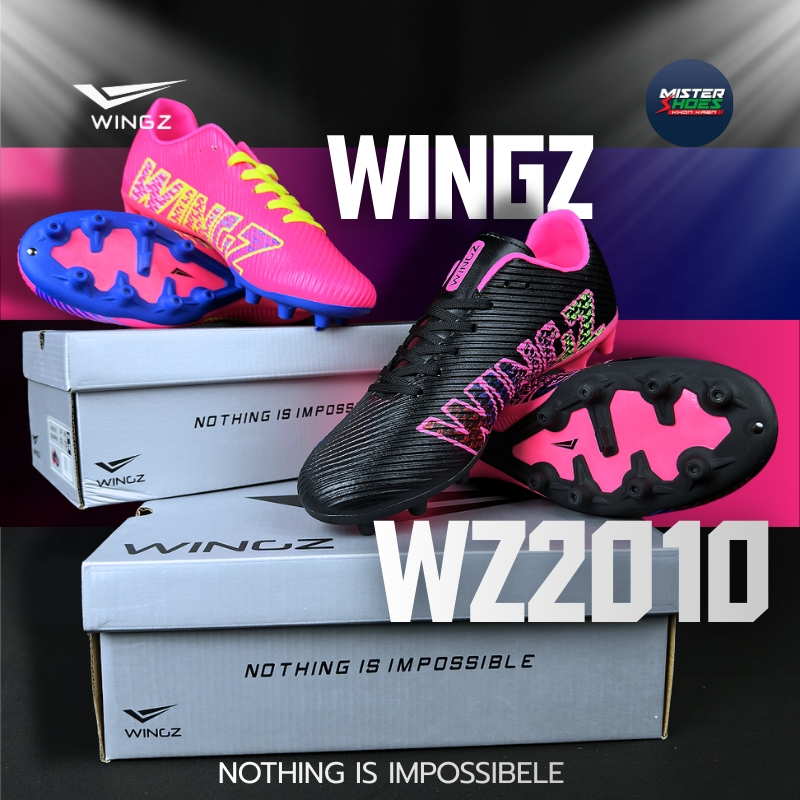 ( รองเท้าสตั๊ด WINGZ ) รุ่น 1010 Sport หนัง PU สังเคราะห์ กีฬา ออกกำลังกาย ฟุตบอล