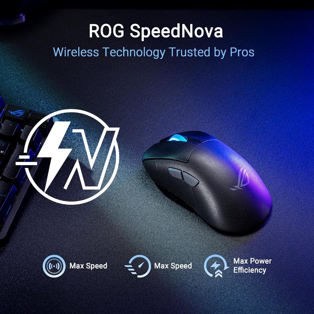 เมาส์ไร้สาย ASUS ROG KERIS II ACE WIRELESS MOUSE เซนเซอร์ ROG AimPoint Pro สูงสุด 42,000 DPI รูปที่ 2