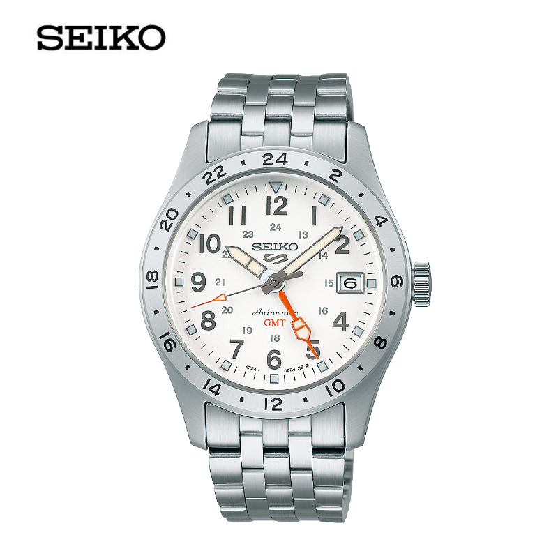 SEIKO 5 SPORTS FIELD G.M.T นาฬิกาข้อมือ (ไซโก)  รุ่น SSK059K ขนาด 39.4 mm. สีขาว