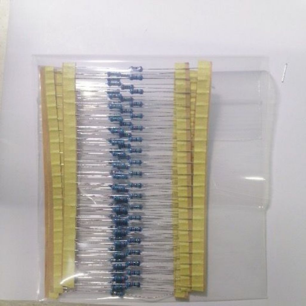 (ชุด20ตัว)​Metal film Resistor ตัวต้านทาน​1/4w 1% (0 Ohm - 10 Mega Ohm​)​