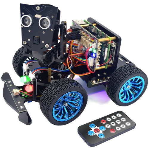 Adeept PiCar-B Mars Rover Smart Car Kit for Raspberry Pi 5/4B/3B/3B+, Obstacle Avoidance, Line Track