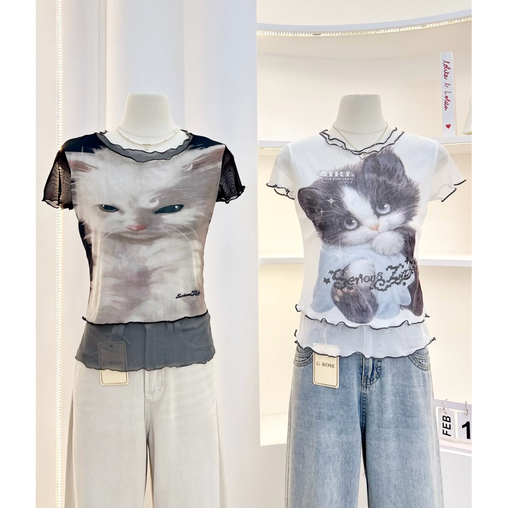 G-rose เสื้อยืดสกรีนลาย 3D