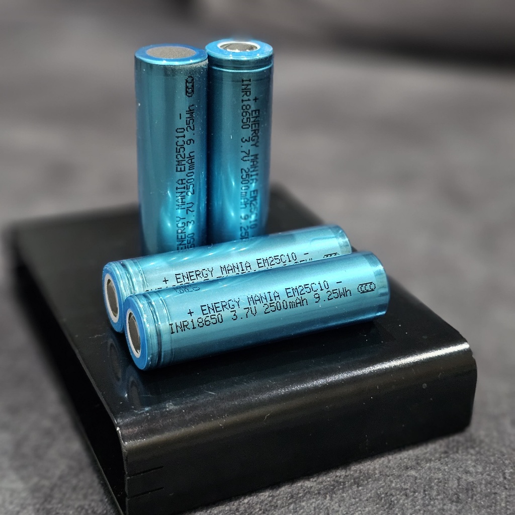 ถ่านชาร์จ Energy Mania INR18650 EM25C10 3.7V ความจุ 2,500 mAh 10C (แบตใหม่ 2026) ราคา 1 ก้อน