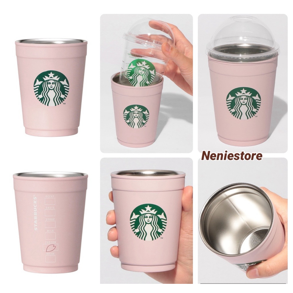 ส่งด่วน พร้อมส่ง✨Limited!! Sakura Collection 2-Way Stainless Steel Cup Matte Pink ขนาด 355ml