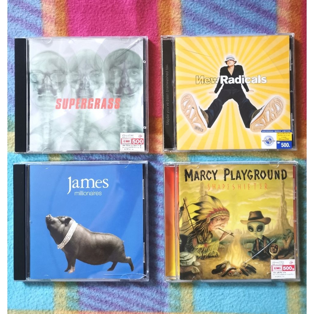 CD ซีดี​เพลง​สากล​แนว​ร็อก​ แผ่นสวย​ Supergrass / New Radicals/ James Millionaires/Mercy Playground