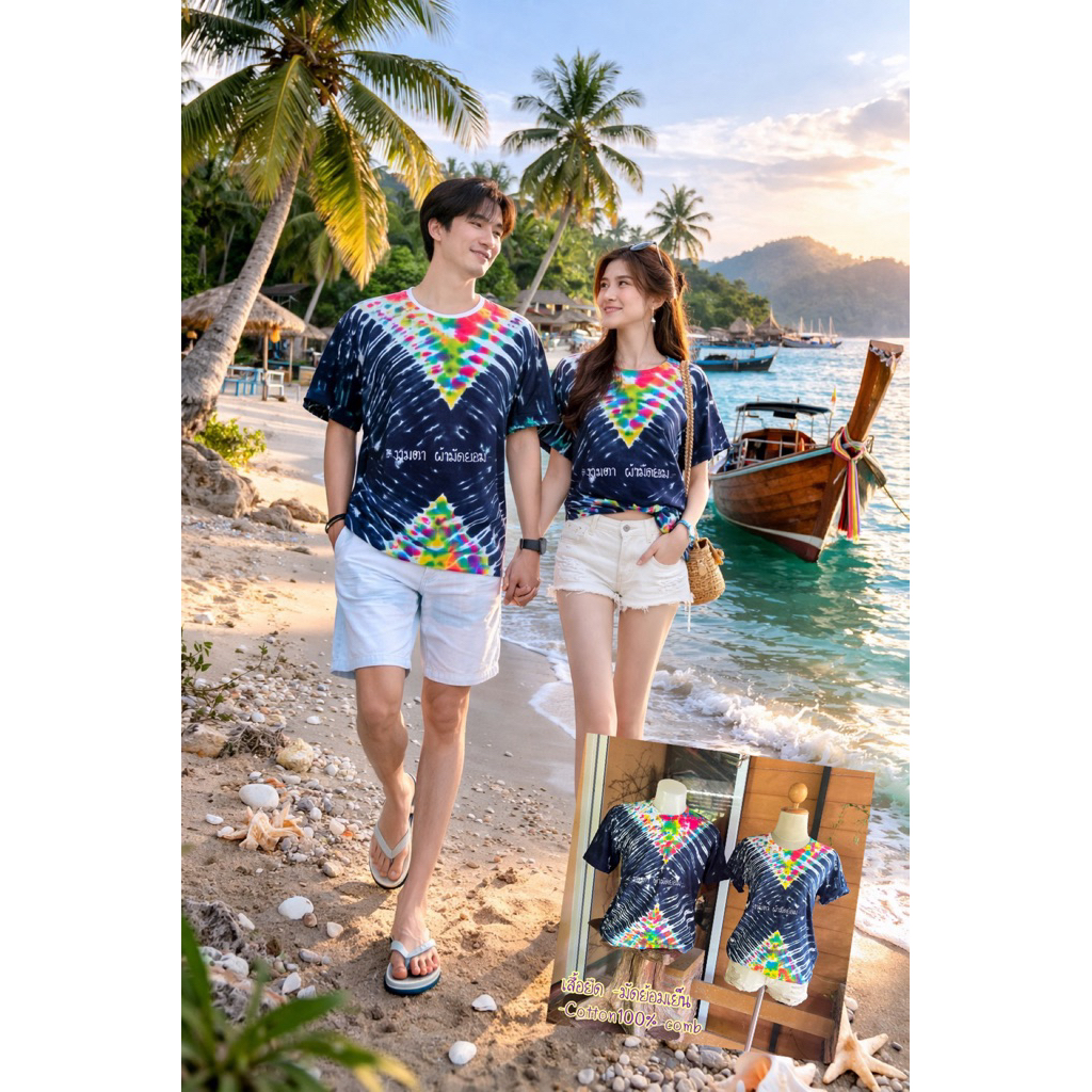 เสื้อยืดมัดย้อมเย็น 🌈 ผ้านิ่ม เนื้อcotton100% ใส่สวย มีครบจบทุกไซส์