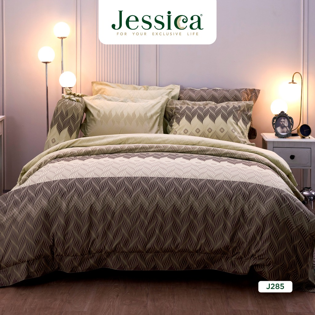 Jessica Cotton mix J285 เจสสิก้า พิมพ์ลาย ชุดเครื่องนอน ผ้าปูที่นอน ผ้าห่มนวม พิมพ์ลายได้อย่างประณีตสวยงาม