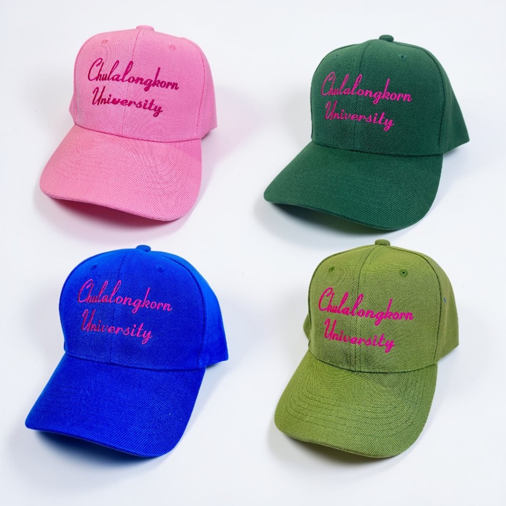 หมวกแก๊ปปัก Chula สีน้ำเงิน สีเขียว สีชมพู | 8850000015410