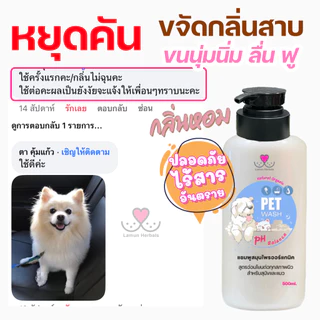 แชมพูละมุนเฮอร์เบิล (อ่อนโยนพิเศษ) ป้องกันเรื้อน แก้ปัญหาผื่นคัน/เชื้อรา/ไร/ยีสต์ ใช้ได้ทุกสายพันธ์ุ