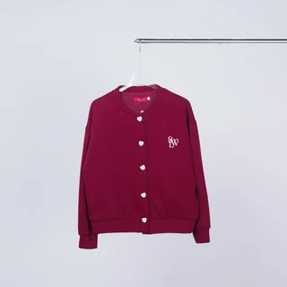 Lawyer Store | [728288] เสื้อคาร์ดิแกน กระดุมหัวใจ ปักลาย งานไหมพรมผ้าร่อง เสื้อคลุม เนื้อผ้าคุณภาพดี สวมใส่สบาย