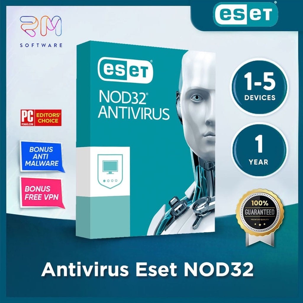 ESET Nod32 Antivirus | 1 to 5 PC Device 1 to 3 Year |  Latest Version GENUINE