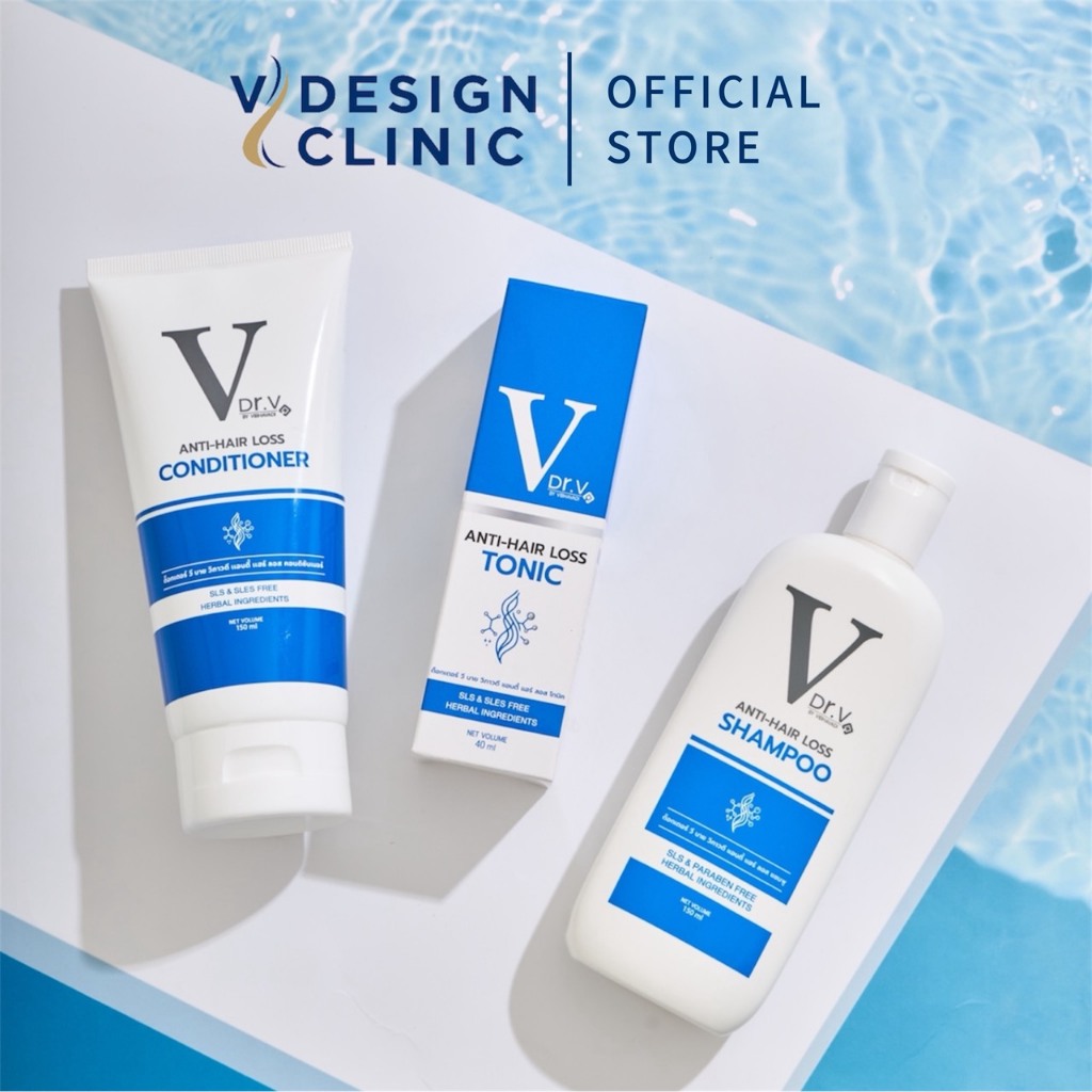 DR.V ANTI HAIR LOSS เซทแชมพูครีมนวดโทนิคลดผมร่วง