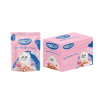 Moochie อาหารเปียกแมว สูตร Complete & Balanced 1กล่อง(12ซอง) สูตรสารอาหารครบถ้วน 70g.