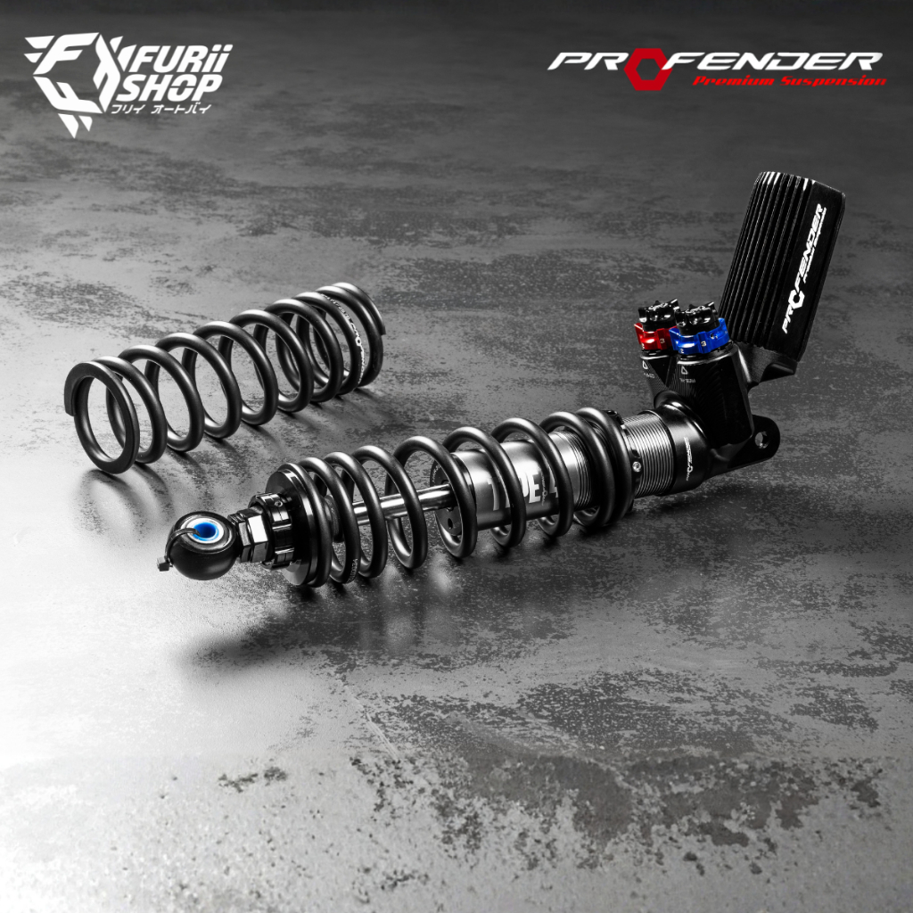 โช๊คหลัง PROFENDER TYPE4 ดำ สำหรับ Honda Giorno / Honda Lead125 ( STD-LOAD 10mm ) [ PMT4-HO1018-LA10