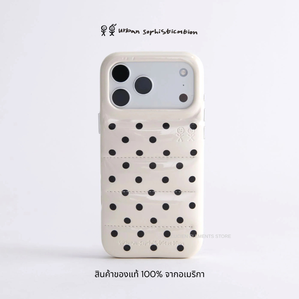 พร้อมส่ง URBAN SOPHISTICATION : 17 / 17 PRO / Air / 17 PRO MAX - INVERSE POLKA DOTS (ของแท้100%)