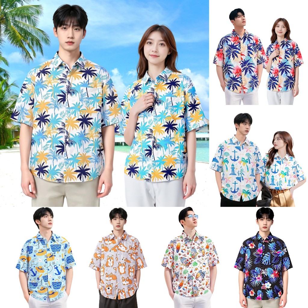 เสื้อฮาวายลายใหม่2026 เสื้อลายดอกสงกรานต์ ผ้าดีนิ่มนุ่มใส่ได้ชายและหญิง  Hawaii