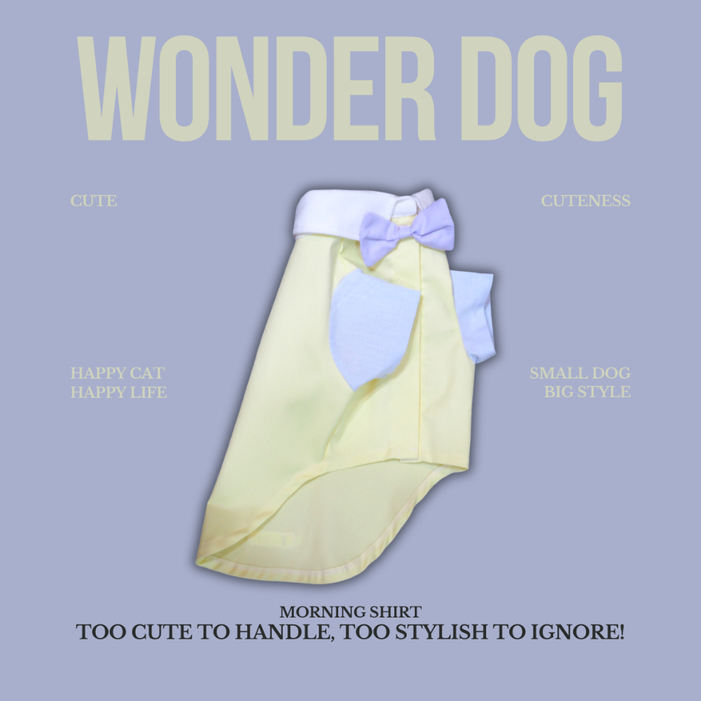 wonder dog  เสื้อสุนัข  ชุดเชิ้ตแขนสั้น