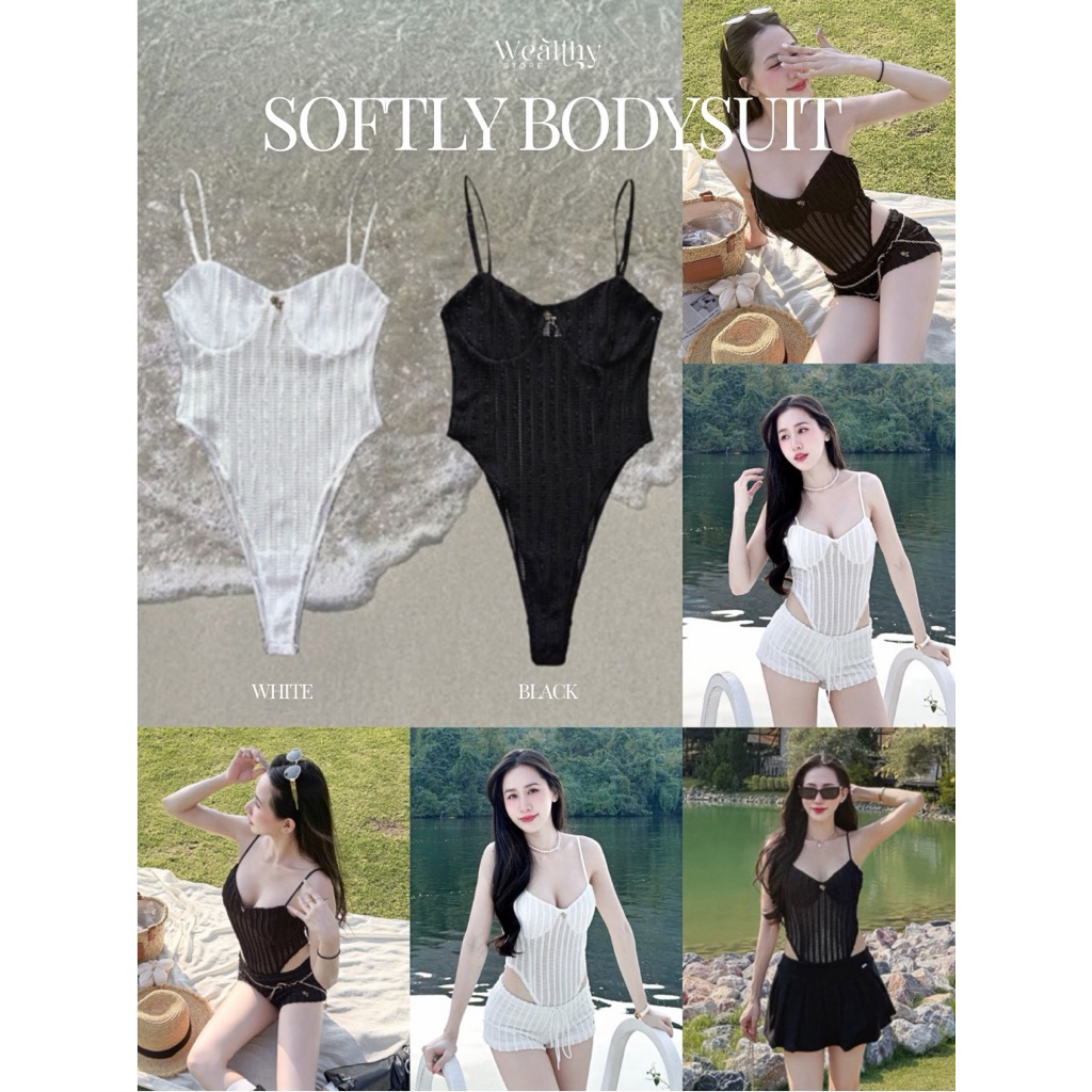 Wealthy Softly Bodysuit (เฉพาะบอดี้สูท) ดีเทลช่วงเอวเว้าโชว์เอวสวยกำลังดี
