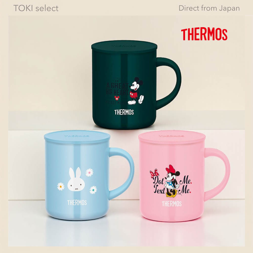 THERMOS Vacuum Insulated Mug 350ml Disney Mickey Minnie or Miffy Double Wall Stainless JDG-350DS