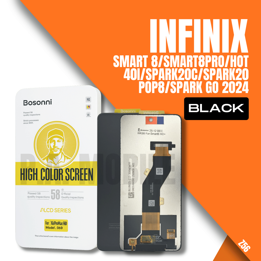 หน้าจอ แบรนด์ Bosonni infinix Smart 8/Smart8Pro/Hot 40i/Spark20c/spark20/POP8/spark Go 2024 ของแท้