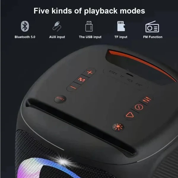 Hopestar Party 100 ลำโพงปาร์ตี้ 50W Bluetooth 5.0 เบสแน่น กันน้ำ IPX6 มีไมค์คาราโอเกะ