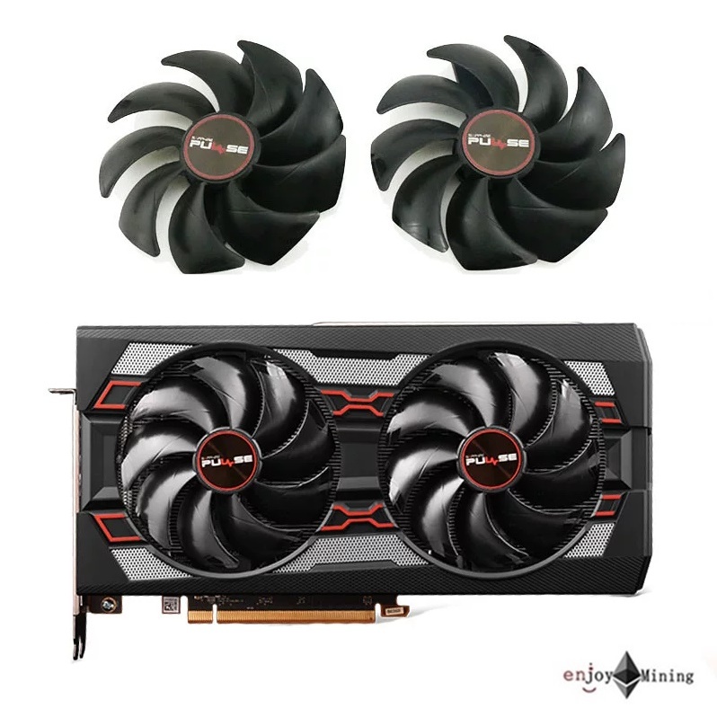 พัดลมการ์ดจอ SAPPHIRE RX 5500XT RX 5600 5700XT PULSE BE Fan FD10015M12D