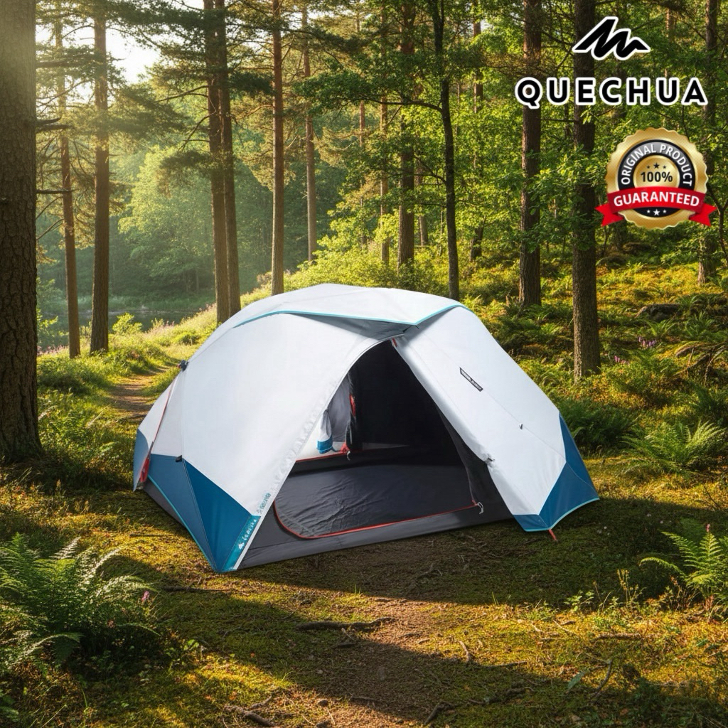 เต็นท์ตั้งแคมป์สำหรับ 2 คน ”ผ้า FRESH & BLACK“ รุ่น 2 SECONDS EASY (สีขาว) QUECHUA