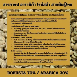 เมล็ดกาแฟ Alti Coffee โรบัสต้า ผสม อาราบิก้า คั่วกลาง ผสม เข้ม สูตร Standard Blend หอมเข้มถึงใจ ขนาด 500 กรัม คั่วใหม่สด