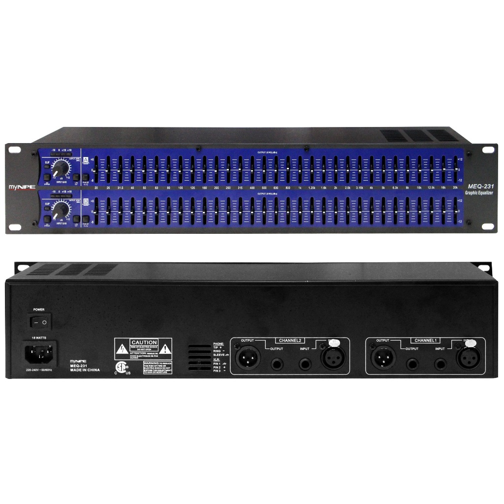 myNPE Stereo Graphic Equalizer 31x2 MEQ-231