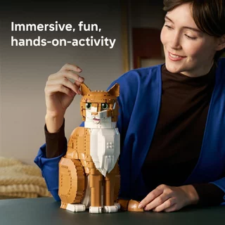 LEGO Ideas 21376 Orange Cat (1755 Pieces), Building Blocks, Kids Toy