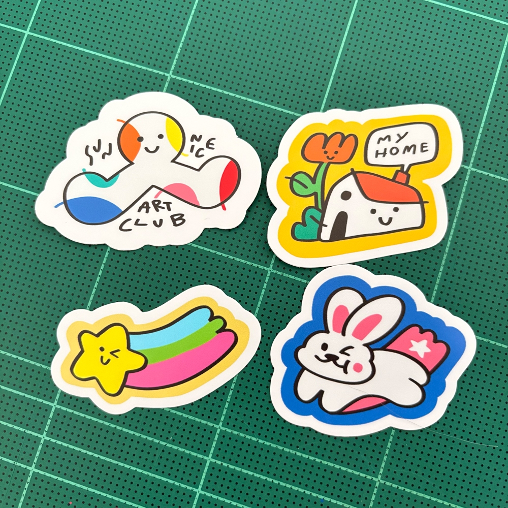 sunnice art club | Sticker Set Dicut 4 ชิ้น