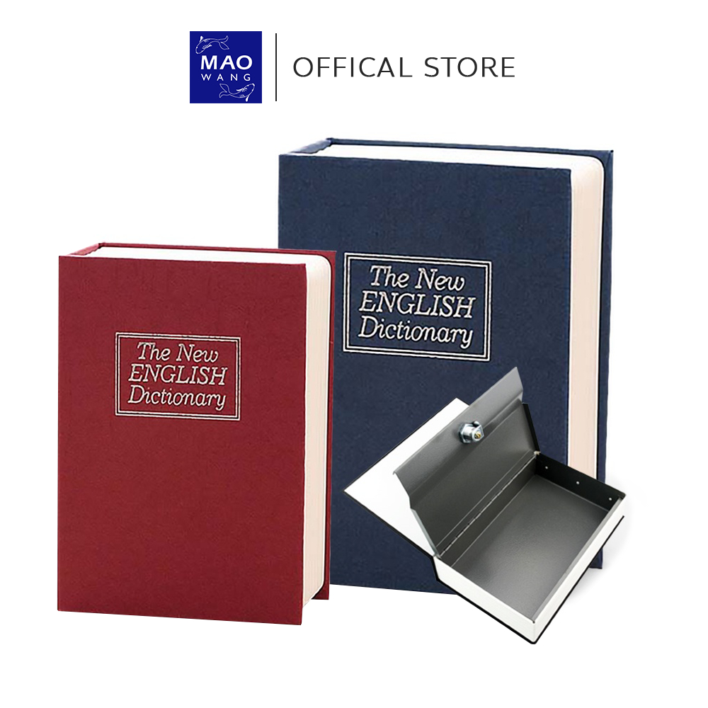 MAO กล่องใส่เงิน ทรงหนังสือ Book Safe กล่องเซฟนิรภัย เก็บของมีค่า พกพาง่าย