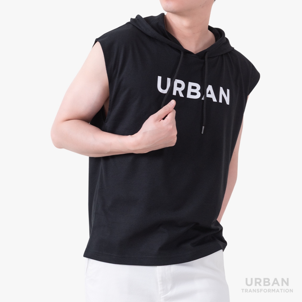 URBAN : MEN'S SLEEVELESS HOODIE เสื้อฮู้ดแขนกุดผู้ชาย รุ่น 1UTMT5065 SET BASIC COLOR มี 3 สี