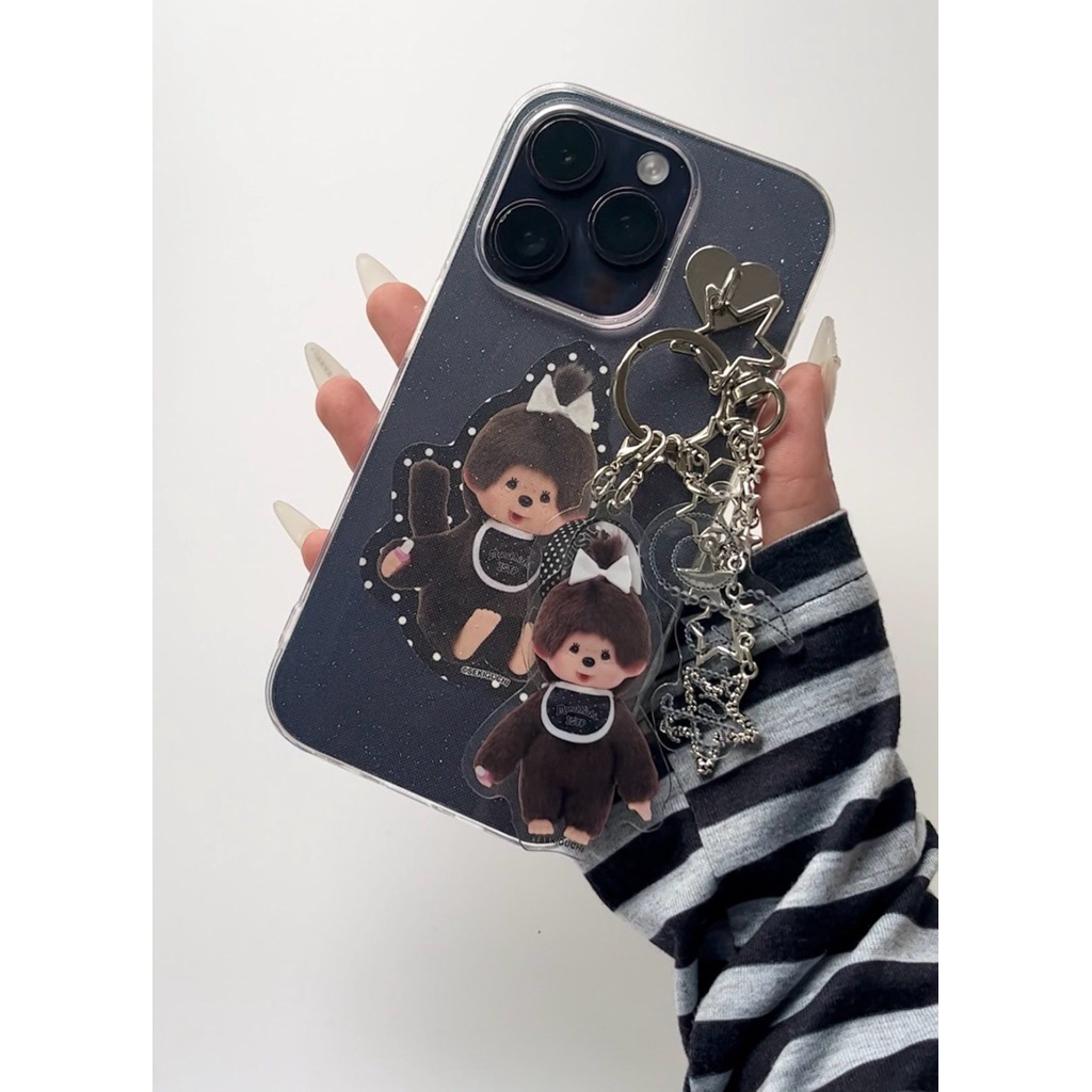 พร้อมส่ง🇯🇵Monchhichi × 16TYPEMATE 3-Strand Acrylic Charm & Keychains ของแท้จากญี่ปุ่น✨