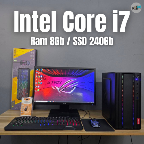 คอมพิวเตอร์ ครบชุด Pc2601 Core-i7 /Ram 8Gb /SSD 240Gb ส่งด่วน พร้อมใช้งาน