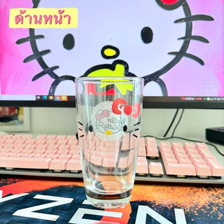 (ส่งด่วน) แก้วน้ำ Hello คิตตี้ 340 ml ดีไซน์น่ารัก ขอบลูกไม้ ของขวัญ สไตล์เกาหลี เหมาะสำหรับใส่น้ำผลไม้ เครื่องดื่ม