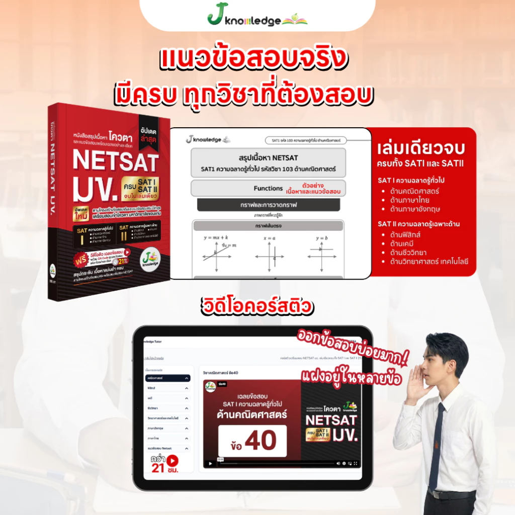 หนังสือเตรียมสอบ NETSAT มข. เล่มเดียวครบทั้ง SAT I และ SAT II ฟรี! คอร์สติว 21 ชม. [ส่งฟรี] thumbnail 8