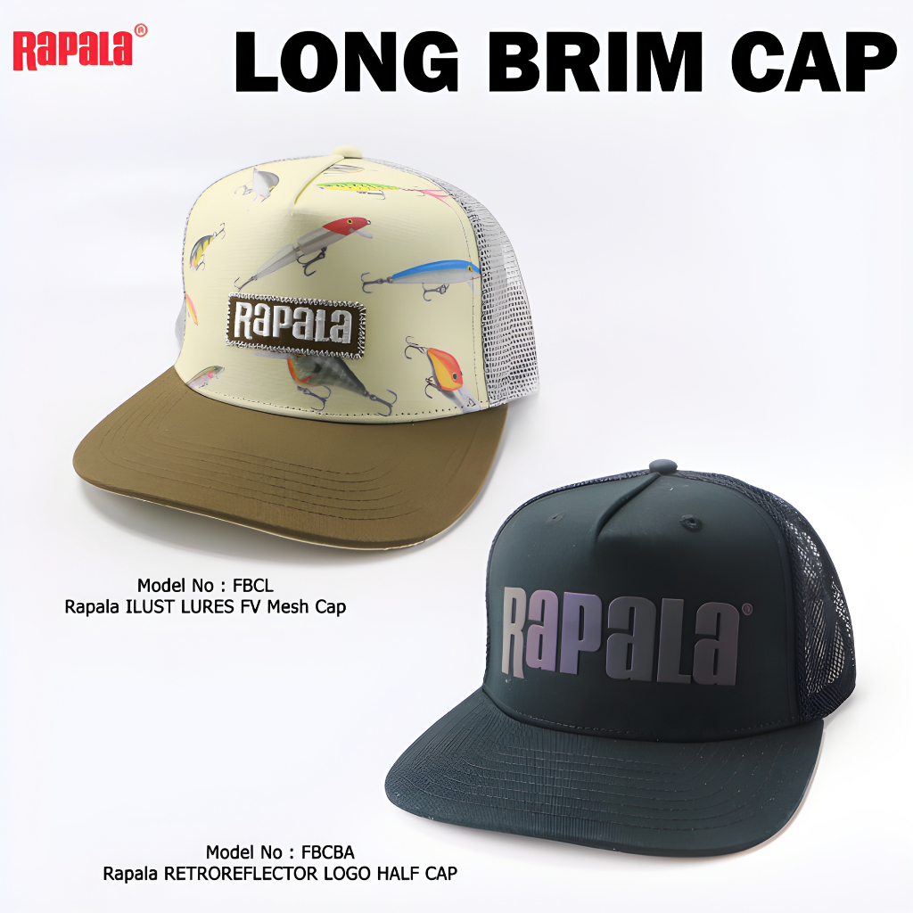 หมวก RAPALA LONG BRIM CAP สำหรับตกปลา