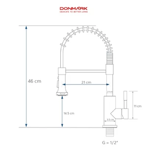 DONMARK ก๊อกน้ำอ่างล้างจาน สแตนเลส 304 พร้อมหัวสเปรย์หมุนได้ 360 องศา รุ่น Y-S8203,Y-C8204