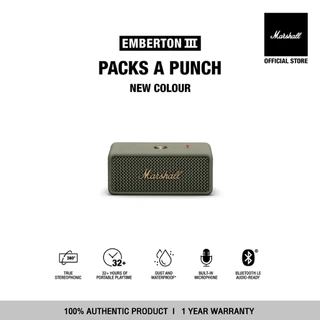 [NEW COLOUR] MARSHALL Emberton III Sage - รับประกัน1ปี +ส่งฟรี - ลำโพงพกพา ลำโพง Bluetooth